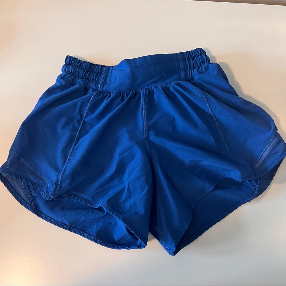 blue high rise lululemon hotty hots
